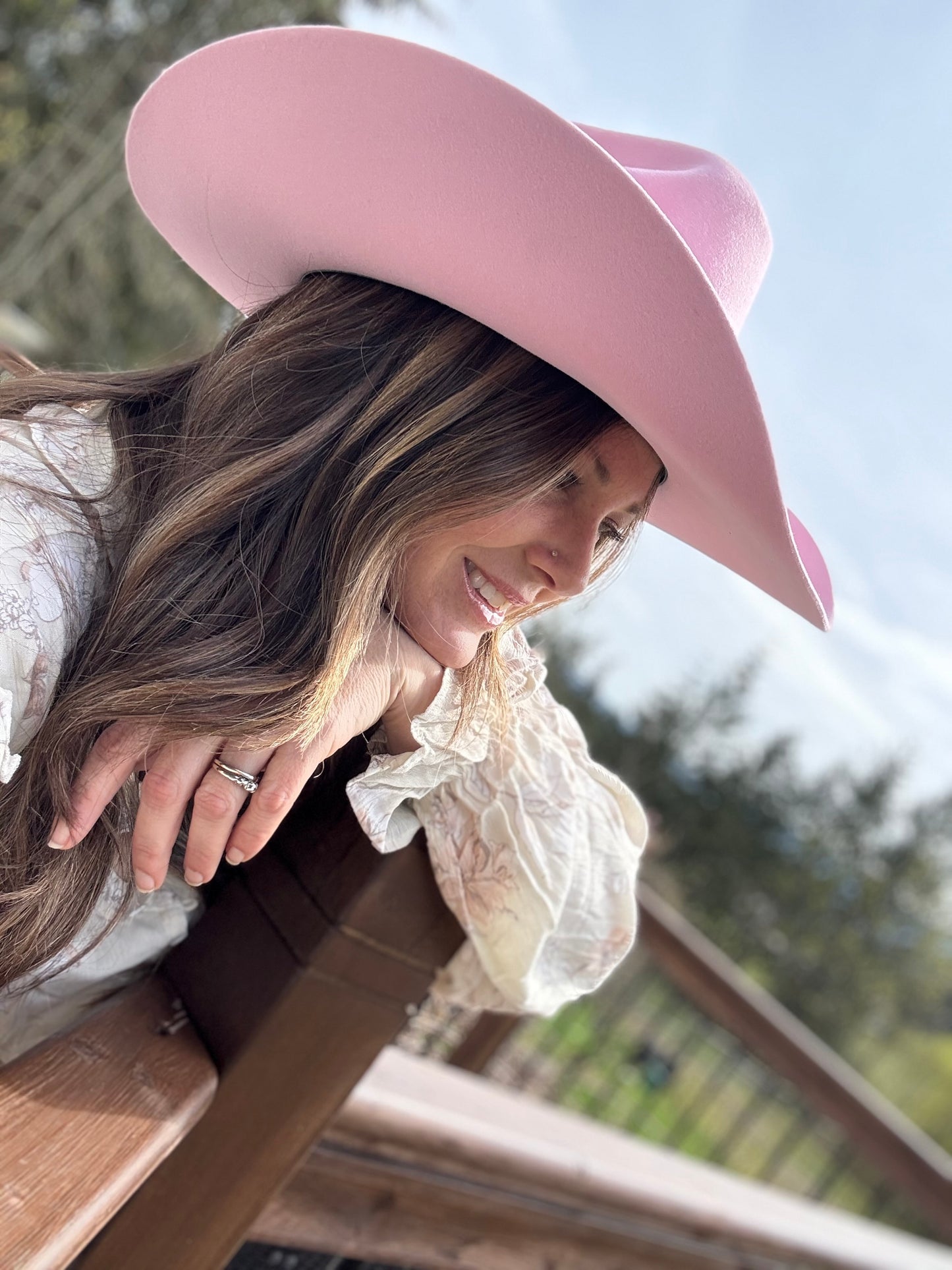 Bailey Lightning 4X Fondant Pink Hat - 7 1/4