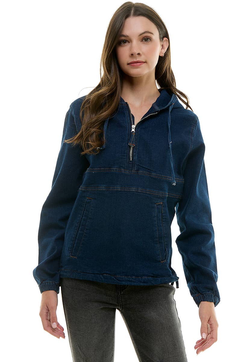 Denim Hoodie Dark Wash