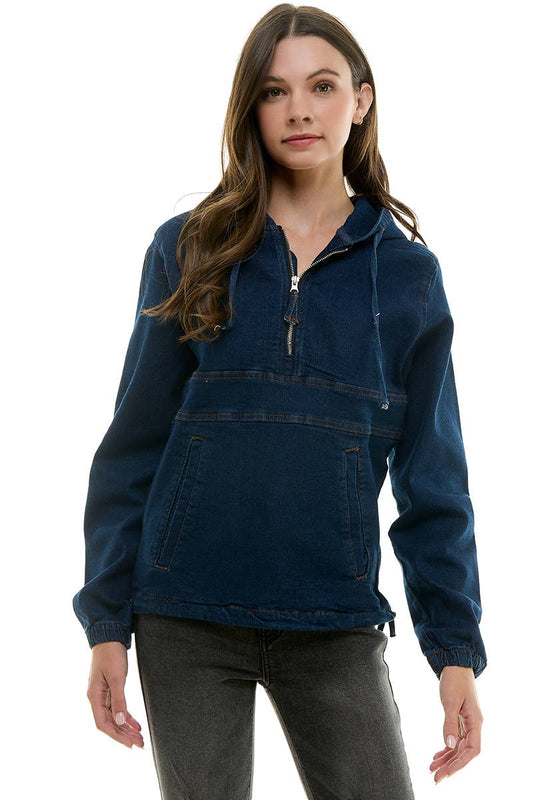 Denim Hoodie Dark Wash