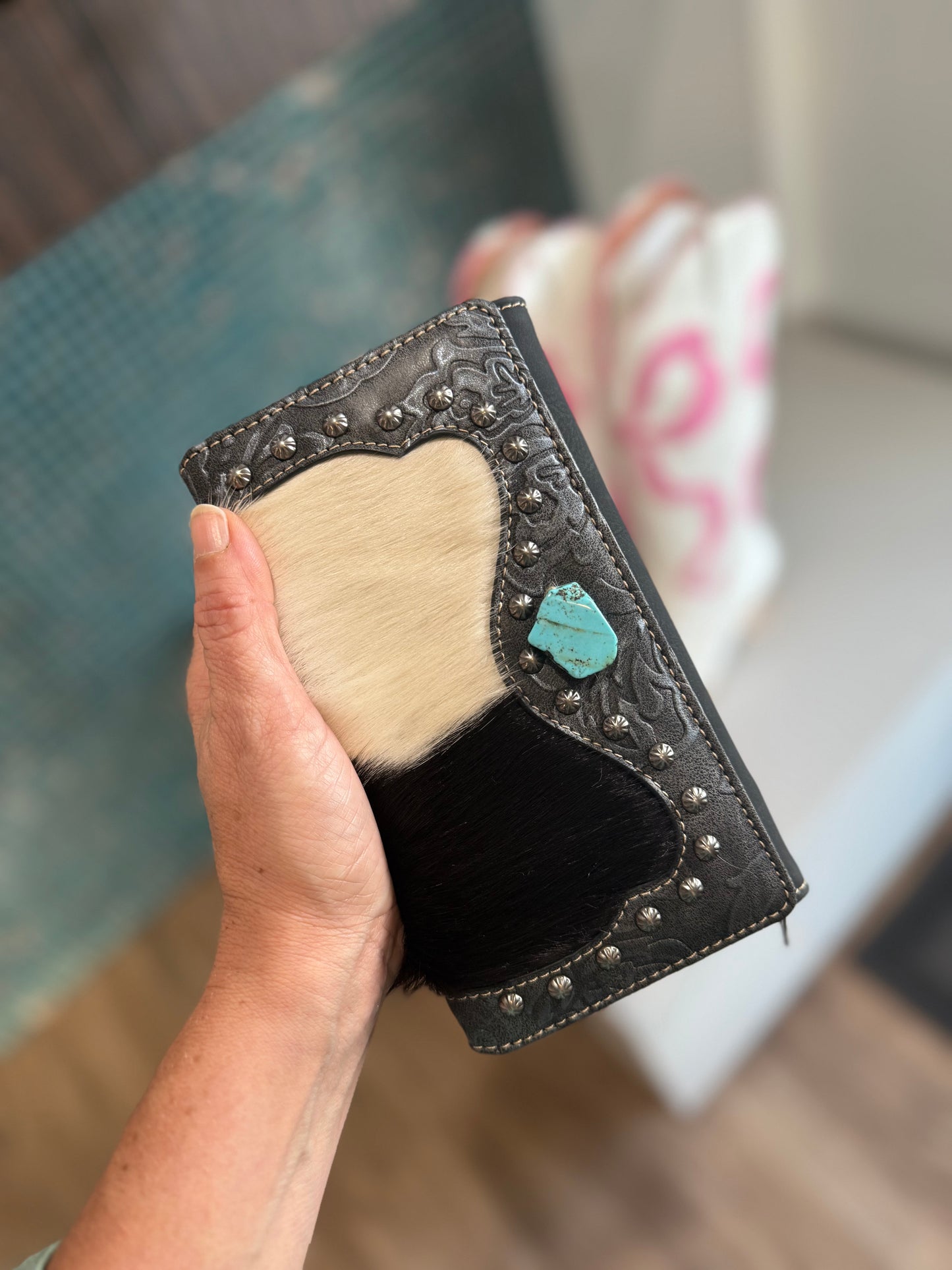 Montana West Cow Hide Wallet
