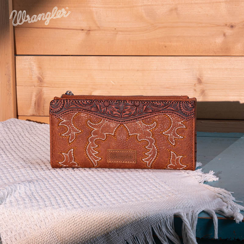 Wrangler Embroidered Bi-Fold Wallet - Khaki
