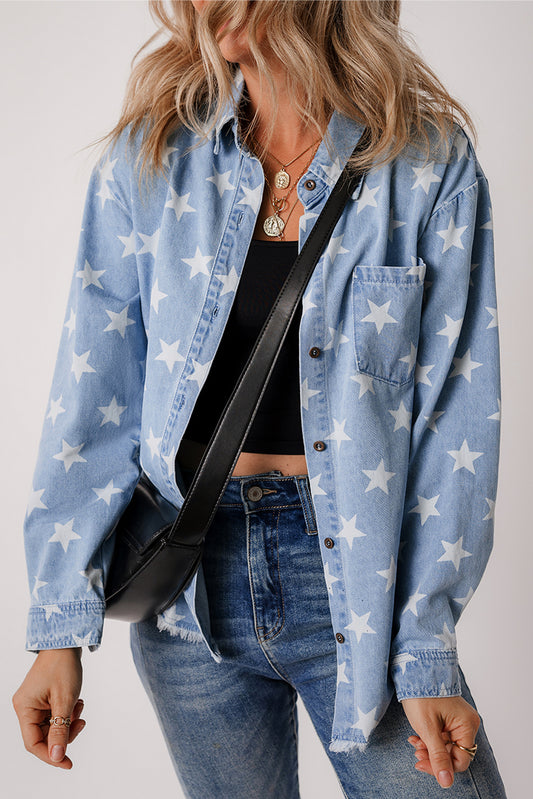 Sky of Stars Light Wash Denim Jacket