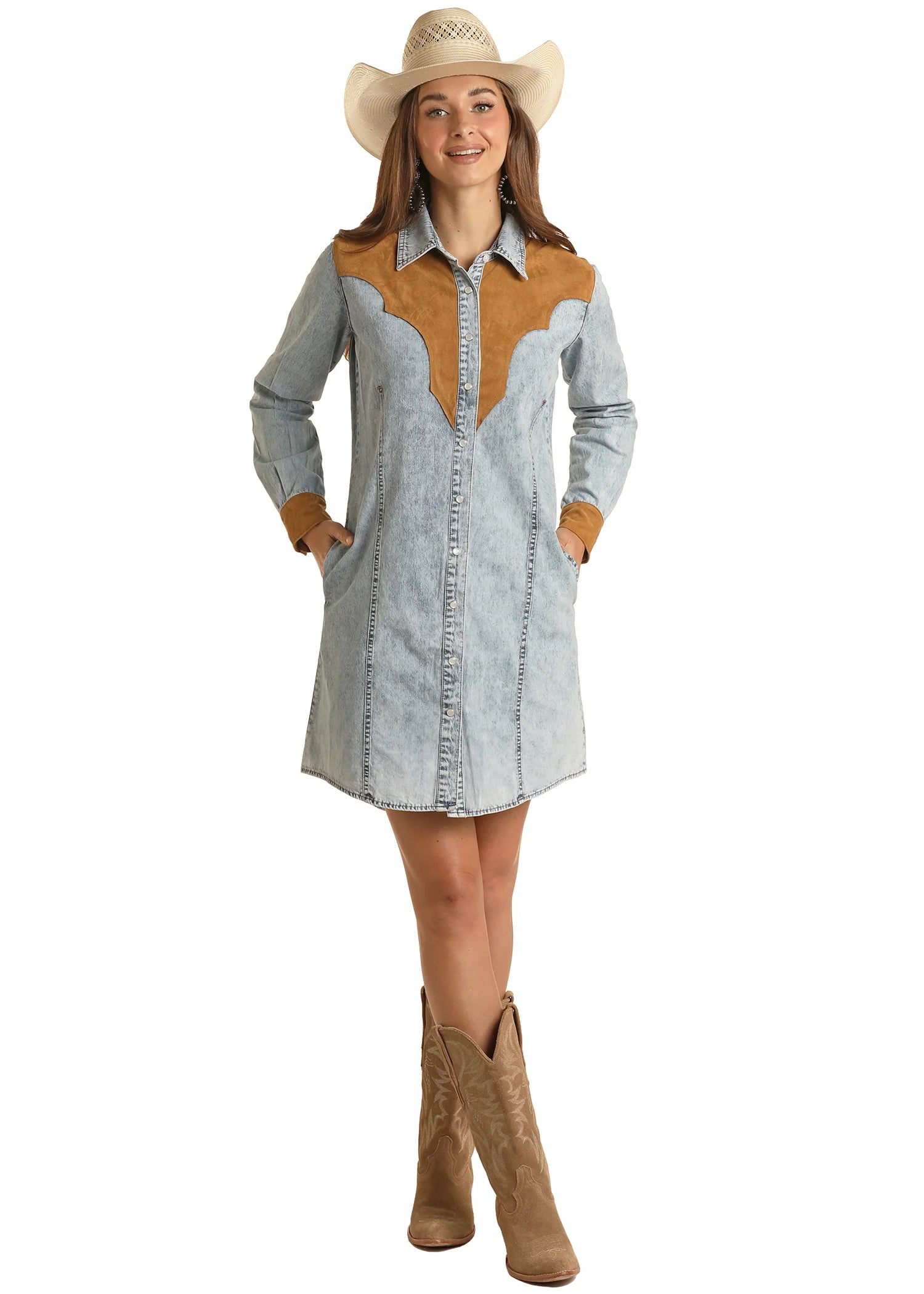 chinese dress ladies Women's Western Cowgirl Dress 70s Vintage Elegant Colorblock Maxi Dress  Fall Casual Long Sleeve Boho Long Dress,White,S at Amazon Women's Clothing  store main image 1
