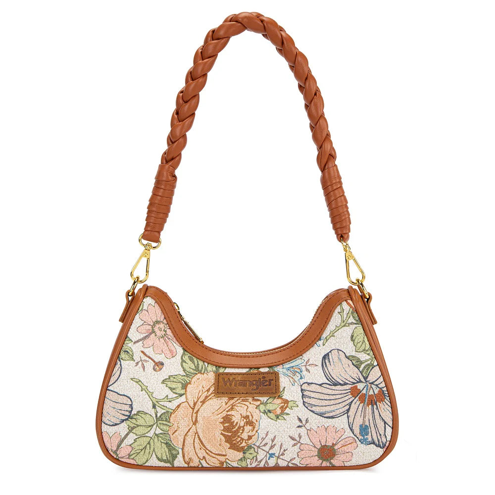 Wrangler Prairie Bloom Braided Hobo Bag – Brown