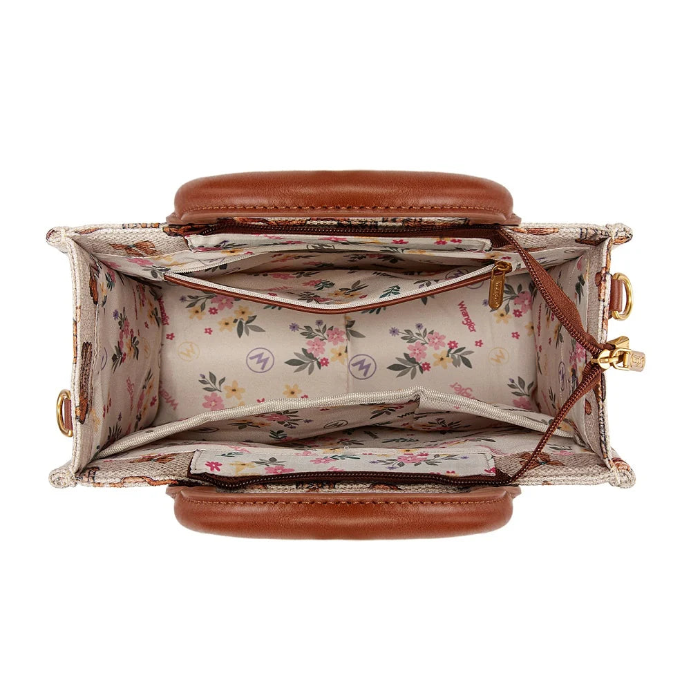 Wrangler Western Cowgirl Tote/Crossbody β Tan