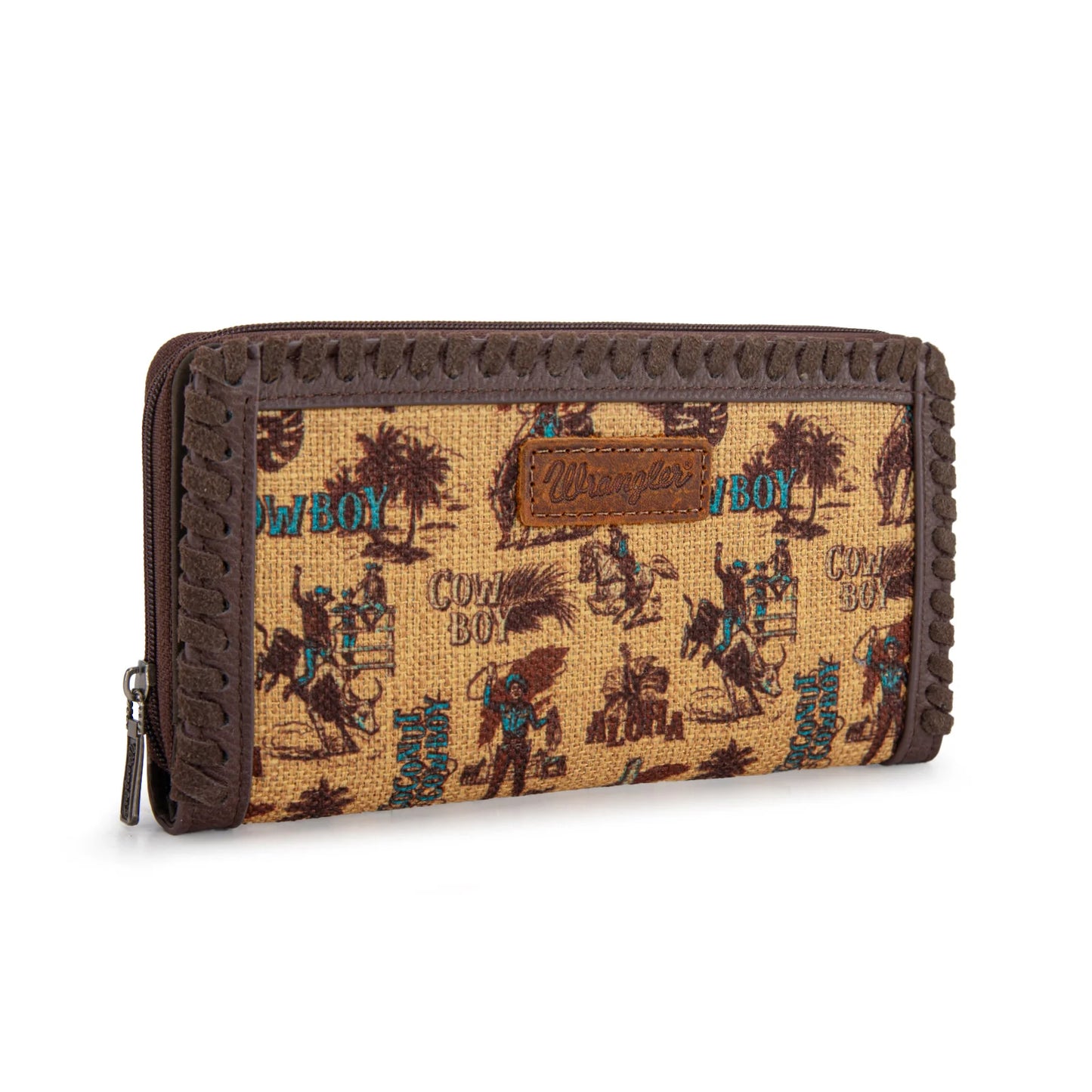 Wrangler Vintage Retro Cowboy Cool Print Wallet - Dark Yellow
