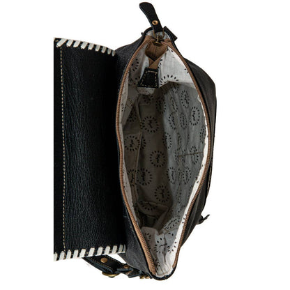 Spirit Of The Herd Hand-Tooled Leather Hair-On Bag
