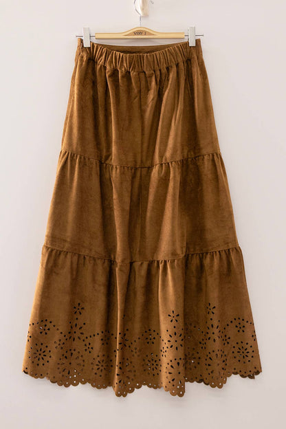 The Saddlewood Suede Skirt