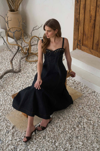 The Dark Horse Denim Midi Dress