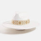 Boho Floral Wide Brim Adjustable Hat