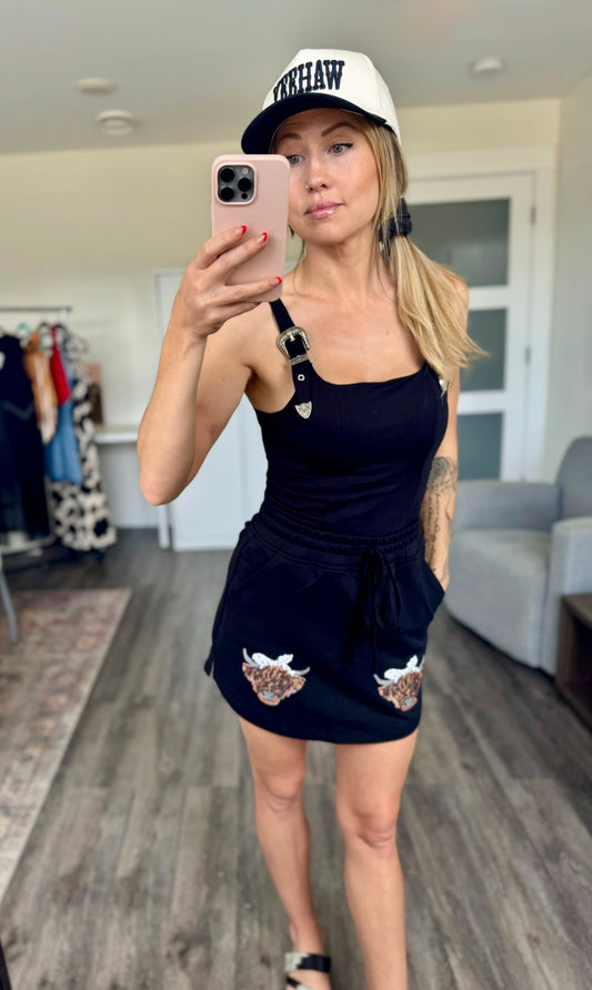 The Golden Highland Cow Lounge Skort