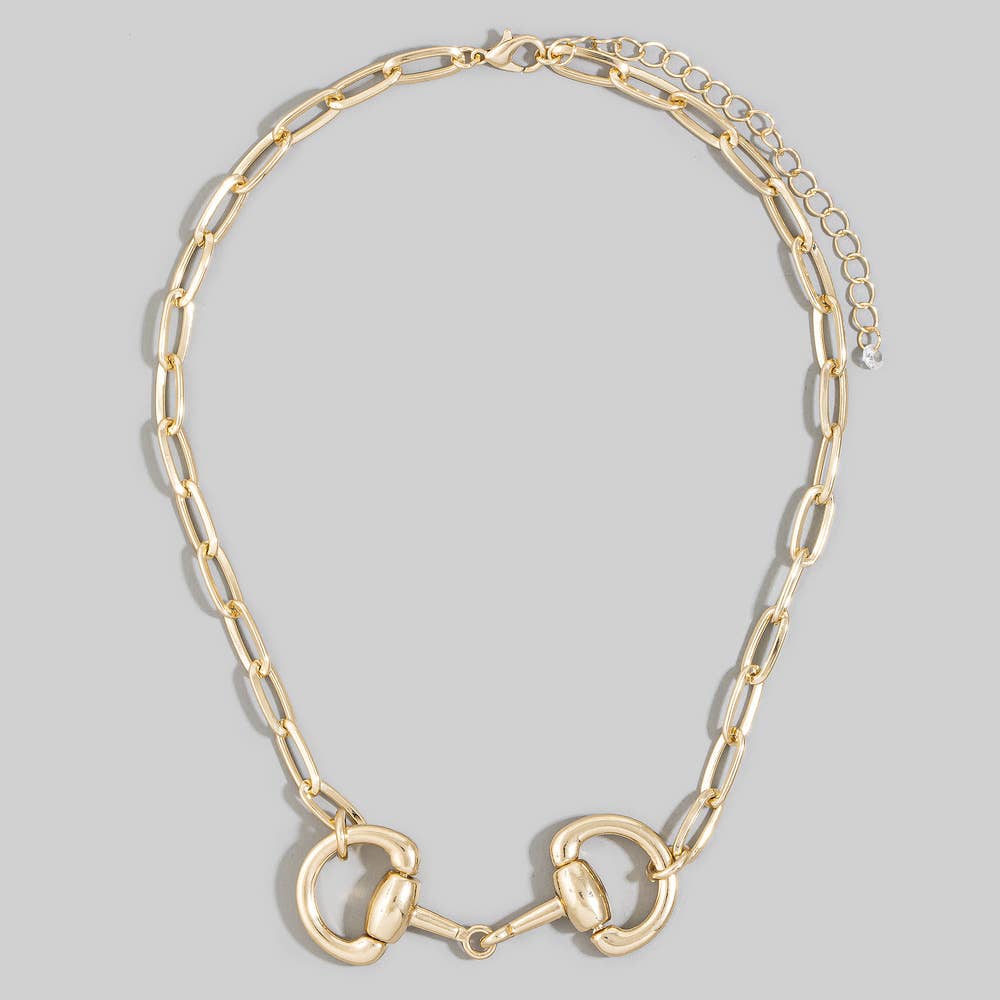 The Golden Horsebit Paperclip Necklace