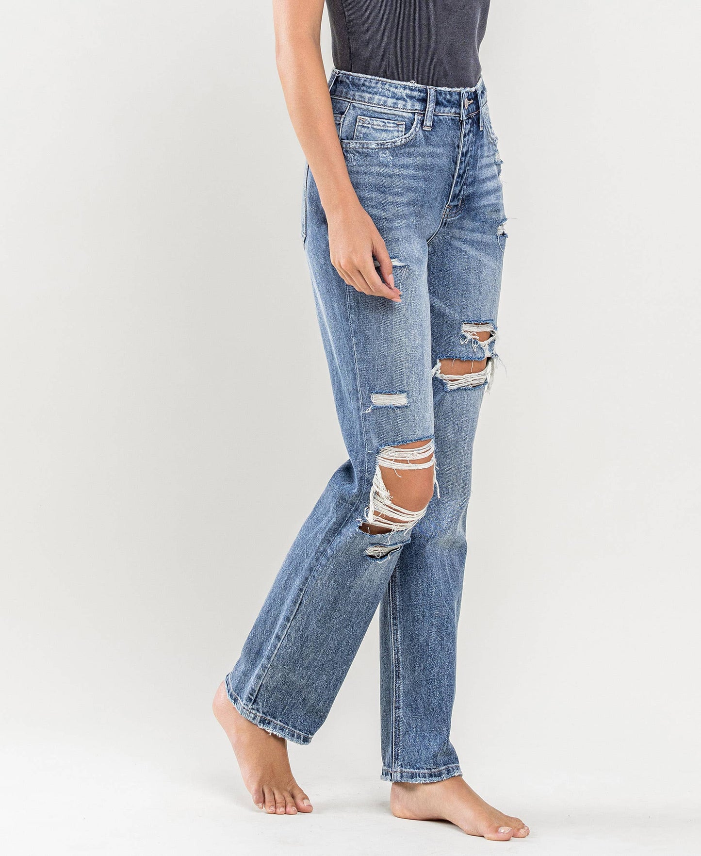 The Lowkey Legend Straight Leg Distressed Jeans