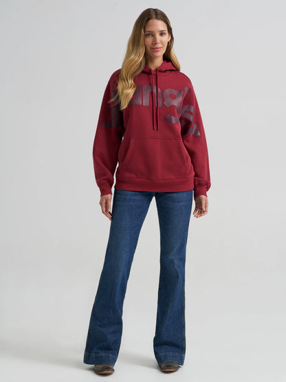 Wrangler Retro® Punchy Logo Hoodie – Burgundy