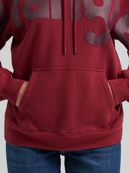 Wrangler Retro® Punchy Logo Hoodie – Burgundy