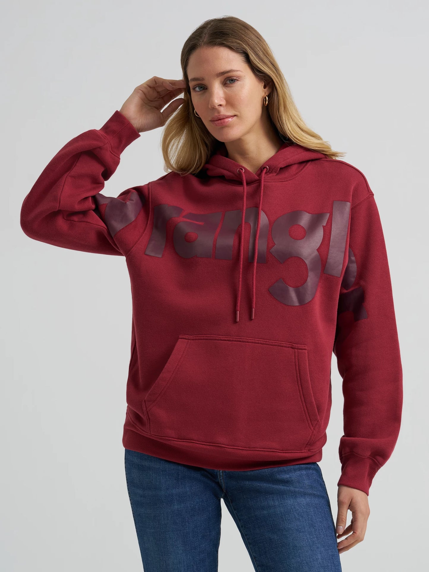 Wrangler Retro® Punchy Logo Hoodie – Burgundy