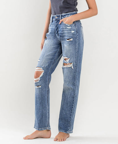 The Lowkey Legend Straight Leg Distressed Jeans
