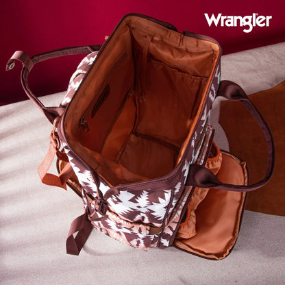 Wrangler® Aztec Callie Diaper Bag Backpack – Brown