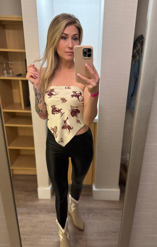 Western Cowboy Rodeo Print Scarf