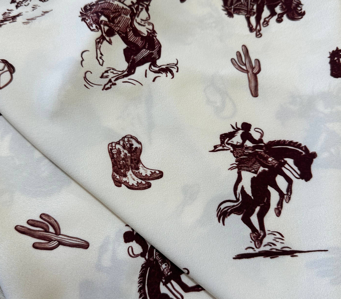 Western Cowboy Rodeo Print Scarf