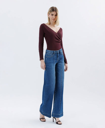 The High Life Wide Leg Flare Jeans
