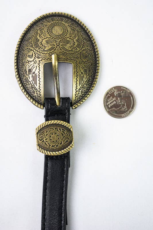 The Prairie Gold Buckle Belt