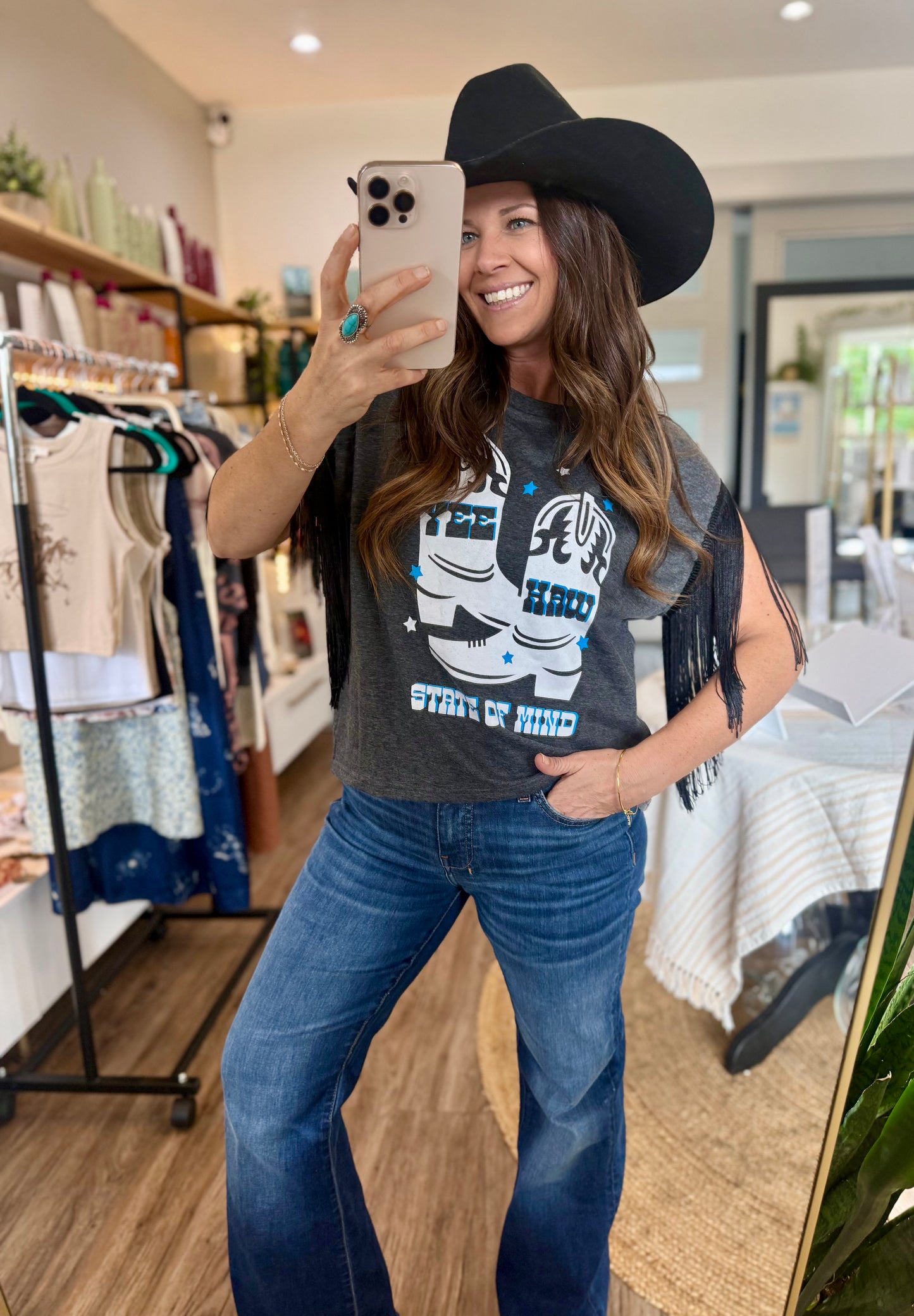 The Yee Haw State of Mind Fringe Tee