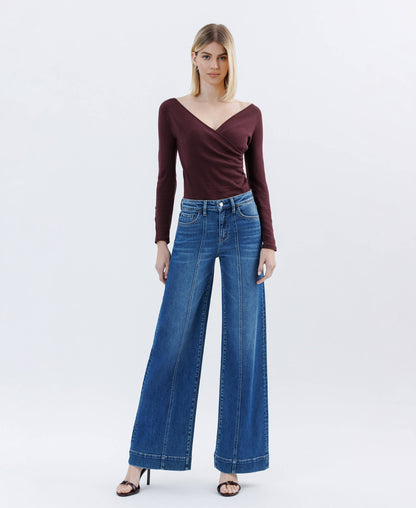The High Life Wide Leg Flare Jeans