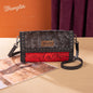 Wrangler Genuine Cowhide Wallet/Wristlet/Crossbody Bag - Red