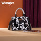 Wrangler Cow Print Tote/Crossbody - Black