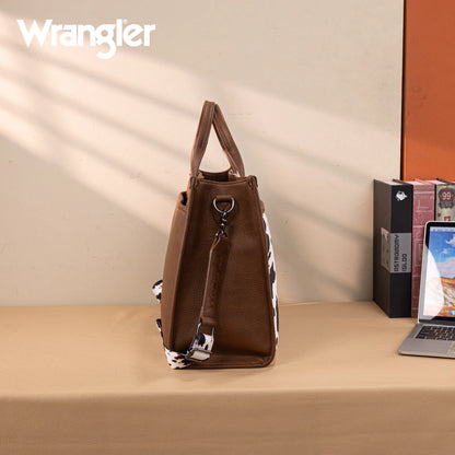 Wrangler Carry-All Large Tote Work Tote /Crossbody - Cow-Brown