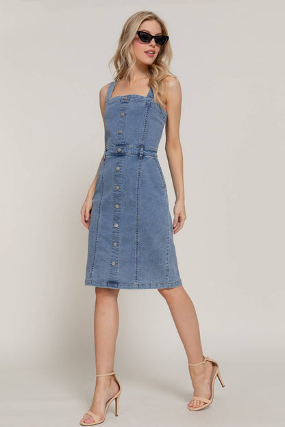 The Cassidy Button-Down Denim Dress