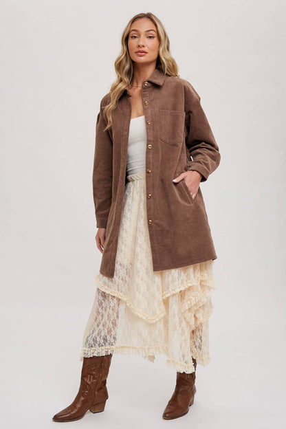 Lace Tiered Midi Skirt