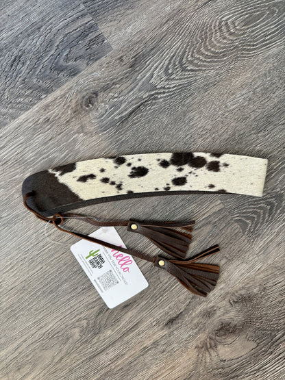 Genuine Cow Hide Hat Band with tassel
