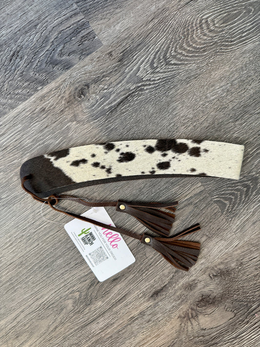 Genuine Cow Hide Hat Band with tassel