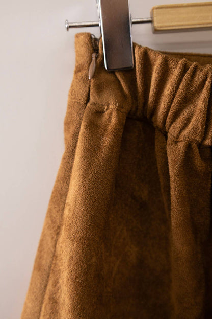 The Saddlewood Suede Skirt