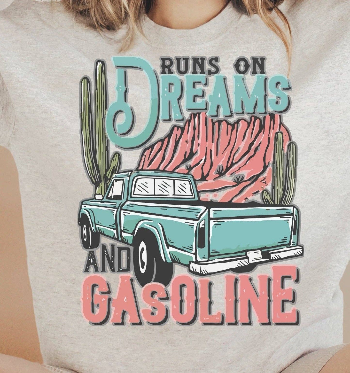 Western Dreams and Gasoline T-Shirt - white