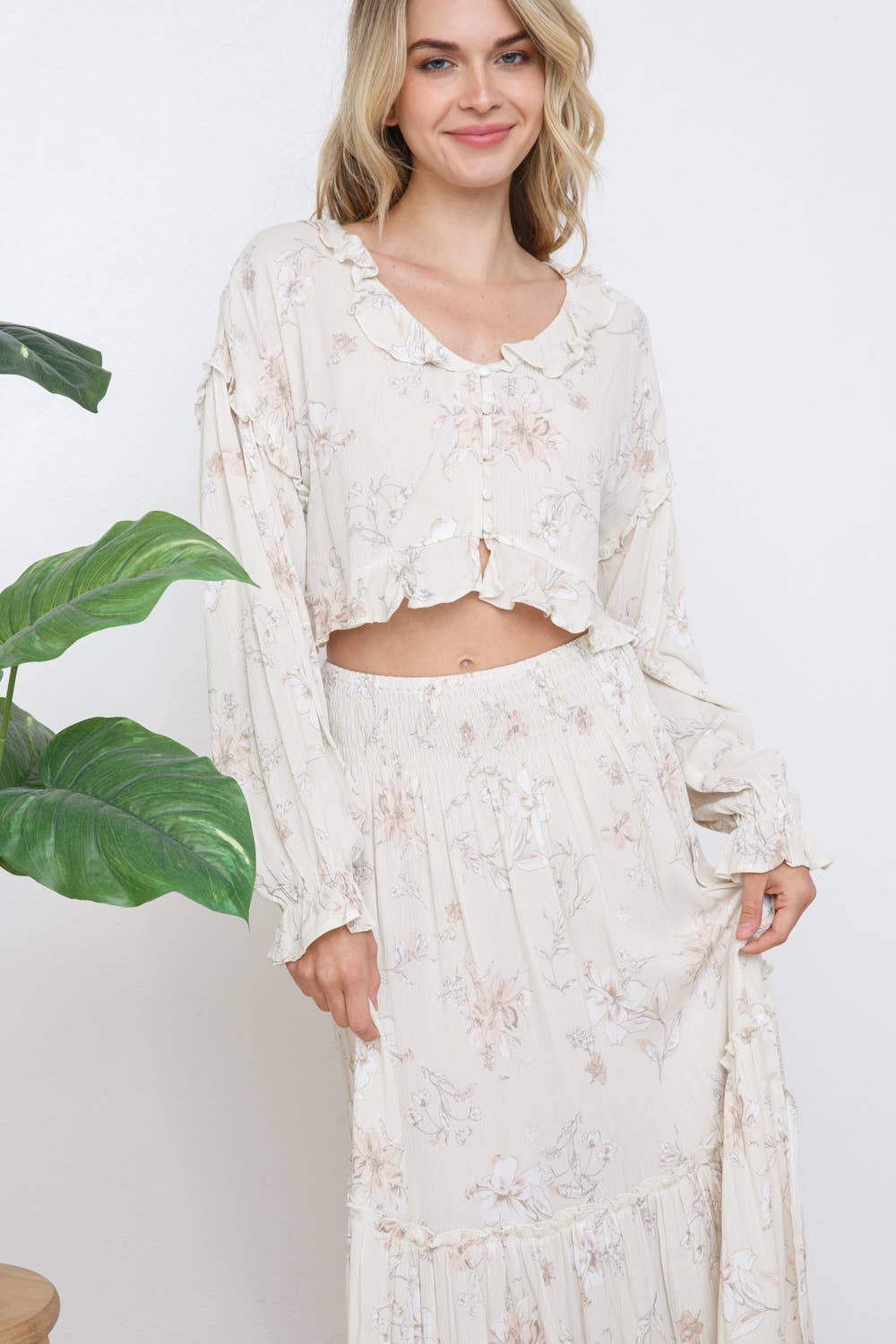 The Victoria Floral Ruffle Vacay Set