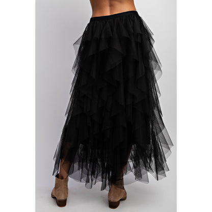 Wanderlust Tulle Maxi Skirt - black