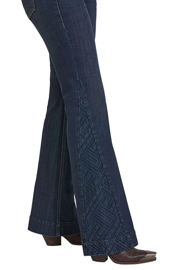 Women's Rock & Roll Denim Midrise Side Insert Trouser Jean