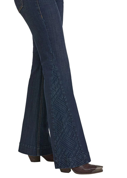 Women's Rock & Roll Denim Midrise Side Insert Trouser Jean