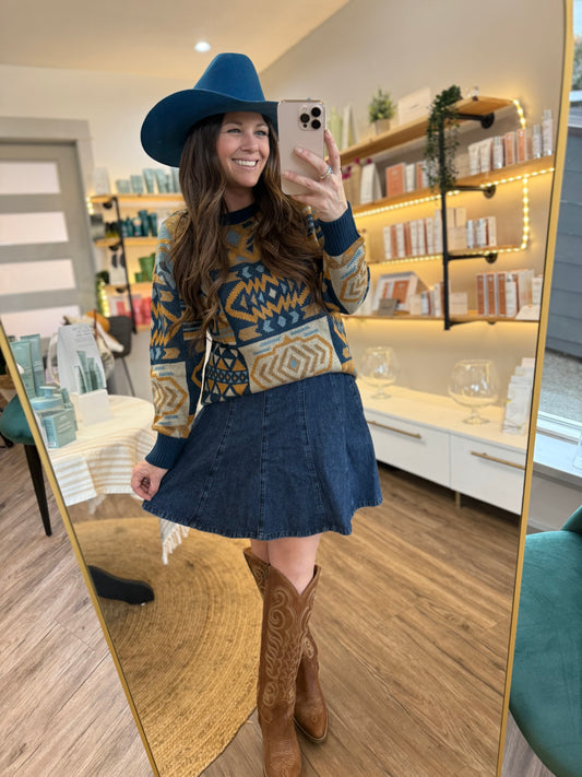 Panhandle Slim Aztec Patchwork Sweater