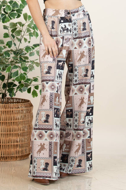 Nora Western Patches Dress Pants