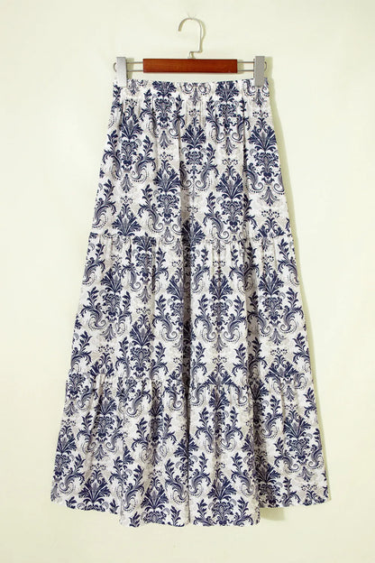 The Bluebell Boho Tiered Maxi Skirt