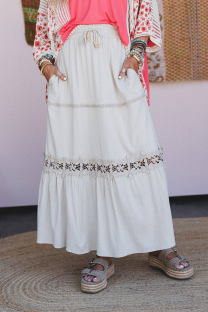 Three Bird Nest - Desert Lace Skirt - Oatmeal