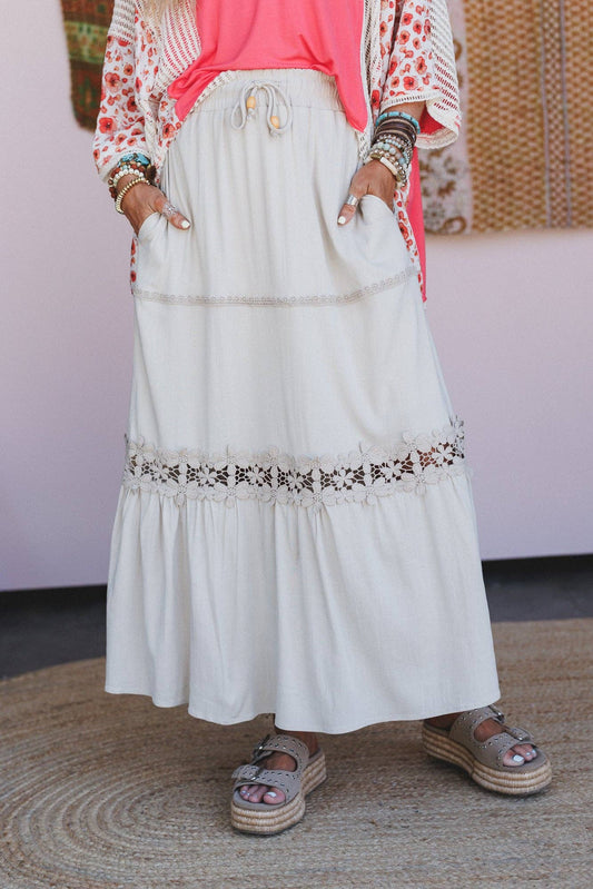 Three Bird Nest - Desert Lace Skirt - Oatmeal