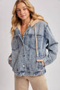 Blue Ridge Teddy Lined Denim Jacket with Hood