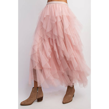 Wanderlust Tulle Maxi Skirt - pink