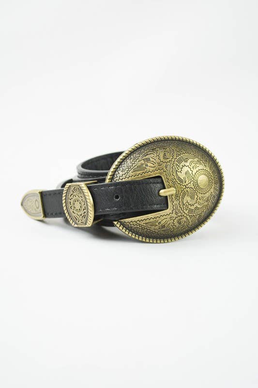 The Prairie Gold Buckle Belt