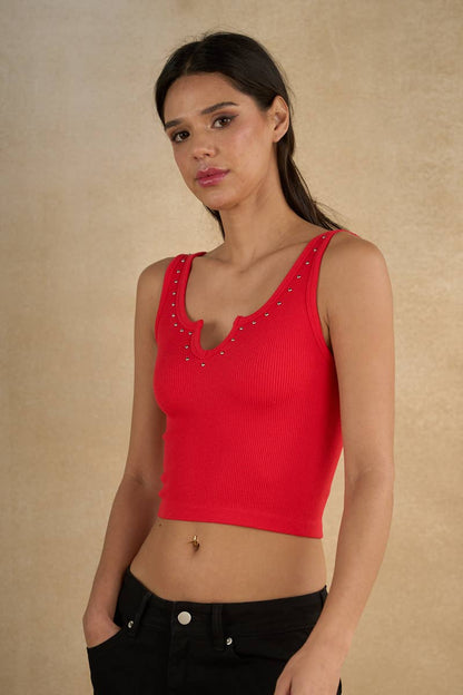 The Lucky Horseshoe Studded Tank